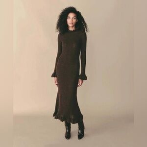 Doen Estella Dress in dark cacao M